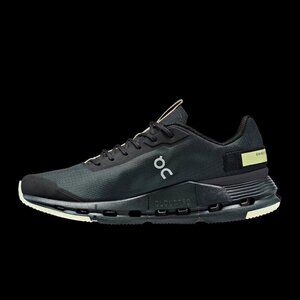 On Cloudnova Form Sneaker in Black & Hay green shoe running like new